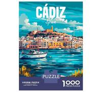 Rompecabezas para Adolescentes De 1000 Piezas Cadiz Spain Rompecabezas para Adultos Juego Práctico Mejora La Memoria Gran Regalo para Jugar 52x38cm/1000pcs