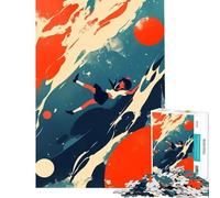 Rompecabezas para Adolescentes de 1000 Piezas Caída a través del Espacio Juguetes educativos Juegos de ingenio Juego de decoración de Pared Regalos de Amigo Invisible (tamaño 38x52cm)