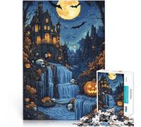 Rompecabezas para Adolescentes de 1000 Piezas Calabaza Espeluznante de fantasía Juego de ingenio decoración de Pared 38x26cm