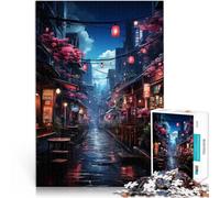 Rompecabezas para Adolescentes de 1000 Piezas Calle de neón de Japón Desafiante Difícil Actividades Divertidas en casa, Regalos de cumpleaños, Regalos de Viaje, 75x50cm