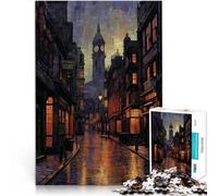 Rompecabezas para Adolescentes de 1000 Piezas Calles pintorescas de Londres, Reino Unido Juego práctico Regalo de cumpleaños 38x26cm