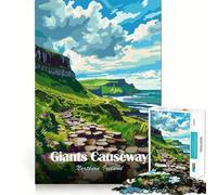 Rompecabezas para Adolescentes de 1000 Piezas Calzada del Gigante,Paisaje de Irlanda del Norte Juego de Ajuste preciso para estimular la Mente Diversión y Entretenimiento (38x26cm)
