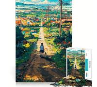 Rompecabezas para Adolescentes de 1000 Piezas Caminando a casa Juego Que estimula el Cerebro Encaje Huecos Actividad Relajante para Grupos en Interiores (38x52cm)