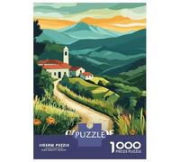 Rompecabezas para Adolescentes De 1000 Piezas Camino De Santiago, Spain Landscape Art Rompecabezas para Adultos Juego Práctico Mejora La Memoria Gran Regalo para Jugar 38x26cm/1000pcs