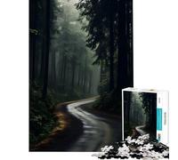 Rompecabezas para Adolescentes de 1000 Piezas Camino del Bosque Juguetes adictivos para Cultivar la Paciencia Juego de ingenio Decoración Perfecta Regalo Divertido (Tamaño 38x52cm)