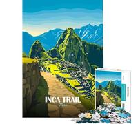 Rompecabezas para Adolescentes de 1000 Piezas Camino Inca Perú póster de Viaje Juego desafiante Juguetes Juego Familiar Mejora la Memoria Regalos de Amigo Invisible (tamaño 38x26cm)