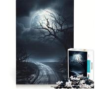 Rompecabezas para Adolescentes de 1000 Piezas Camino Misterioso a la luz de la Luna, Juego Imposible, desafío difícil, cumpleaños 38x52cm