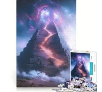 Rompecabezas para Adolescentes de 1000 Piezas Camino místico de la pirámide Juguetes antiestrés dificultad Alta Ideal para Decorar el Escritorio 38x52cm