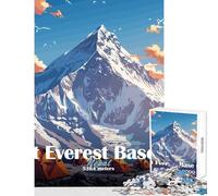 Rompecabezas para Adolescentes de 1000 Piezas Campamento Base del Monte Everest Juguete Educativo Regalo Divertido Juego Imposible para Mejorar el Amor en Pareja tamaño 38x52cm