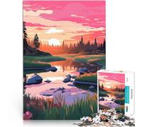 Rompecabezas para Adolescentes de 1000 Piezas Campo de Golf Juguetes de Entretenimiento Familiar con póster a Juego y Hoja de Trivia 38x26cm
