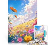 Rompecabezas para Adolescentes de 1000 Piezas Campos de Flores, día Soleado Diversión Familiar Juego Educativo para cumpleaños y Navidad. 52x38cm