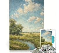 Rompecabezas para Adolescentes de 1000 Piezas Campos de Verano Juegos Divertidos una Forma Interesante de Reducir el estrés Cada Pieza es única 38x26cm
