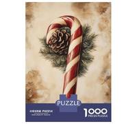 Rompecabezas para Adolescentes De 1000 Piezas Candy Cane and Pine Cone Rompecabezas para Adultos Juguetes Antiestrés Arte De Pared Regalos De Cumpleaños Y Únicos 52x38cm/1000pcs