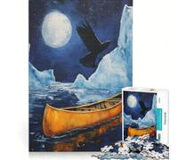 Rompecabezas para Adolescentes de 1000 Piezas: Canoa flotando en el Agua Juego Educativo, Ideal para Reducir el estrés Un Regalo estupendo para los Amantes de los Juegos 38x52cm