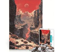 Rompecabezas para Adolescentes de 1000 Piezas Cañón del Planeta Rojo Juguetes antiestrés desafío difícil fortalece el Amor Entre Parejas 50x75cm
