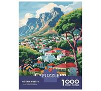 Rompecabezas para Adolescentes De 1000 Piezas Cape Town, South Africa Illustration Rompecabezas para Adultos Juego De Ingenio Decoración De Pared Regalos para Reducir El Estrés 70x50cm/1000pcs