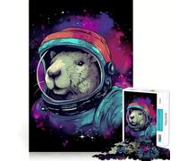 Rompecabezas para Adolescentes de 1000 Piezas Capibara,Astronauta,Galaxia,Corte preciso,Divertido,resolución de Problemas,diversión,relajación,Tiempo de diversión,decoración navideña (38x26cm)