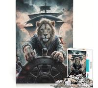 Rompecabezas para Adolescentes de 1000 Piezas Capitán León al timón Juegos relajantes Divertidos para Reducir el estrés Regalos de cumpleaños 38x52cm