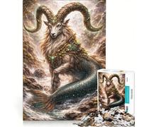Rompecabezas para Adolescentes de 1000 Piezas Capricornio, Juguetes para armar, Corte de precisión, con Piezas de Formas aleatorias Que encajan Perfectamente, 50x75cm