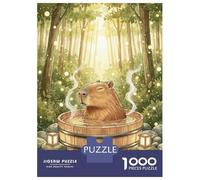 Rompecabezas para Adolescentes De 1000 Piezas Capybara Bath Rub Shower Funny Animal Rompecabezas para Adultos Juegos Relajantes Regalos para Mujeres Regalos De Juegos Desafiantes 52x38cm/1000pcs