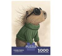 Rompecabezas para Adolescentes De 1000 Piezas Capybara in Sweater and Sunglasses Rompecabezas para Adultos Juegos Relajantes Decoración del Hogar 52x38cm/1000pcs