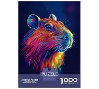 Rompecabezas para Adolescentes De 1000 Piezas Capybara Rainbow Portrait Rompecabezas para Adultos Juguetes Antiestrés Regalo De Cumpleaños Cumpleaños 52x38cm/1000pcs