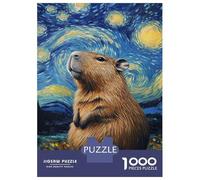 Rompecabezas para Adolescentes De 1000 Piezas Capybara Starry Night-1 Rompecabezas para Adultos Juego De Ingenio para Mejorar La Memoria Actividades Divertidas En Casa 70x50cm/1000pcs