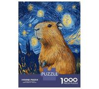 Rompecabezas para Adolescentes De 1000 Piezas Capybara Starry Night Rompecabezas para Adultos Juguetes Antiestrés Regalo De Cumpleaños Cumpleaños 38x26cm/1000pcs