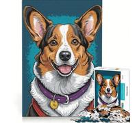 Rompecabezas para Adolescentes de 1000 Piezas Cardigan Welsh Corgi, Juguete Educativo, para la diversión Familiar, para Mejorar el Amor Entre Parejas 38x26cm