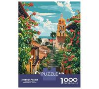 Rompecabezas para Adolescentes De 1000 Piezas Cartagena, Colombia Street View Illustration Rompecabezas para Adultos Juegos Familiares Corte De Precisión Regalos Y Cumpleaños Únicos 70x50cm/1000pcs