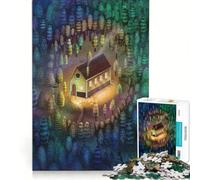 Rompecabezas para Adolescentes de 1000 Piezas Casas solitarias Juegos relajantes Divertidos para Reducir el estrés Regalos de cumpleaños 38x26cm