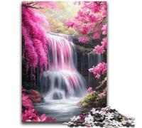 Rompecabezas para Adolescentes de 1000 Piezas, Cascada de Sakura, diseño Vibrante y único, Experiencia Relajante y desafiante, 50x75cm