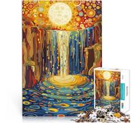 Rompecabezas para Adolescentes de 1000 Piezas Cascada Estrellada Desafío difícil para aliviar el estrés Lista de Deseos con Papá Noel 50x70cm