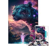 Rompecabezas para Adolescentes de 1000 Piezas Cascada Jaguar Juguete Intelectual para Juegos educativos Actividades Familiares Regalo de cumpleaños (tamaño 38x26cm)