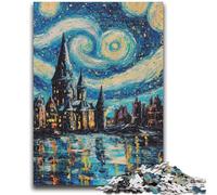 Rompecabezas para Adolescentes de 1000 Piezas: Castillo bajo Las Estrellas, Juegos educativos, decoración del hogar, Juego Educativo para cumpleaños y Navidad, 26x38cm