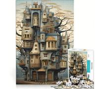 Rompecabezas para Adolescentes de 1000 Piezas: Castillo Encantado, un Juego de ingenio Divertido y Original, cumpleaños o Navidad 38x26cm