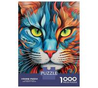 Rompecabezas para Adolescentes De 1000 Piezas Cat Amazing Portrait Rompecabezas para Adultos Juguete Decoración De Pared Corte De Precisión para Cumpleaños, Navidad 38x26cm/1000pcs