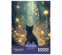 Rompecabezas para Adolescentes De 1000 Piezas Cat in Enchanted Forest Rompecabezas para Adultos Juguetes DIY Pero Divertidos Y Humorísticos Regalos De Cumpleaños Y Únicos 52x38cm/1000pcs