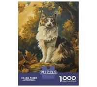 Rompecabezas para Adolescentes De 1000 Piezas Cats Elegance Rompecabezas para Adultos Juguetes Antiestrés Decoración De Pared Interacción Entre Padres E Hijos 38x26cm/1000pcs