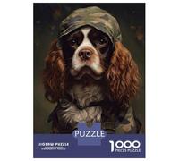 Rompecabezas para Adolescentes De 1000 Piezas Cavalier Dog Camo Jacket Rompecabezas Juegos Familiares Decoración Perfecta Cumpleaños Y Navidad 70x50cm/1000pcs