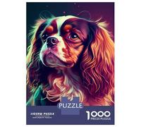 Rompecabezas para Adolescentes De 1000 Piezas Cavalier King Dog Colorful Rompecabezas para Adultos Juegos Divertidos Decoración De Pared 38x26cm/1000pcs