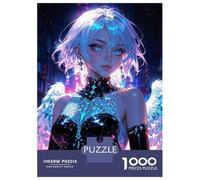 Rompecabezas para Adolescentes De 1000 Piezas Celestial Neon Angel in Futuristic Nightscape Rompecabezas para Adultos Juguetes Antiestrés Regalo De Cumpleaños para Cumpleaños, Navidad 52x38cm/1000pcs