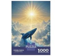 Rompecabezas para Adolescentes De 1000 Piezas Celestial Whale Rising Toward The Sun Rompecabezas para Adultos Juguetes Antiestrés Arte De Pared Regalos De Cumpleaños Y Únicos 38x26cm/1000pcs