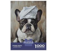 Rompecabezas para Adolescentes De 1000 Piezas Charming French Bulldog with Bandana Rompecabezas para Adultos Juegos Relajantes Análisis Y Lógica Cumpleaños 38x26cm/1000pcs
