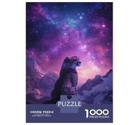 Rompecabezas para Adolescentes De 1000 Piezas Cheetah's Cosmic Gaze -1 Rompecabezas para Adultos Juegos Relajantes Regalo De Cumpleaños Diversión En Casa Actividades, 38x26cm/1000pcs