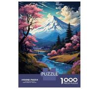 Rompecabezas para Adolescentes De 1000 Piezas Cherry Blossom Mountain Stream Rompecabezas para Adultos Juegos Relajantes para La Diversión Familiar 70x50cm/1000pcs