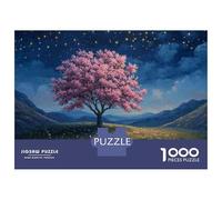 Rompecabezas para Adolescentes De 1000 Piezas Cherry Blossom Night Sky-1 Rompecabezas para Adultos Juego Familiar Alivia El Estrés Interacción Entre Padres E Hijos 70x50cm/1000pcs
