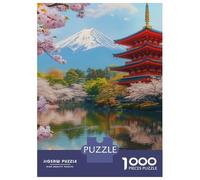Rompecabezas para Adolescentes De 1000 Piezas Cherry Blossoms and Temple Beauty Rompecabezas para Adultos Juegos Familiares Desafío Difícil Regalos De Cumpleaños Y Únicos 52x38cm/1000pcs