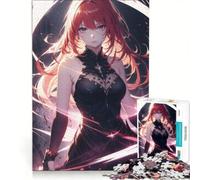 Rompecabezas para Adolescentes de 1000 Piezas Chica Anime Pelirroja decoración de Pared difícil y desafiante Regalo de Juego desafiante 50x75cm