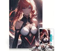 Rompecabezas para Adolescentes de 1000 Piezas Chica Anime Pelirroja Juegos Familiares decoración colección de Artistas Bellas Artes 38x52cm